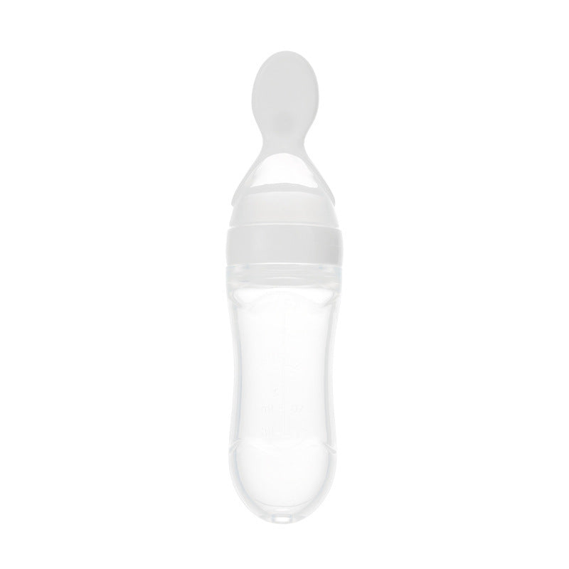 squeezed silicon spoon milk feeding bottle