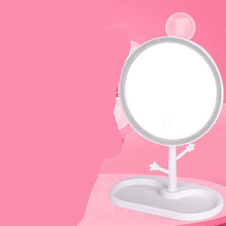 LED makeup mirror with light