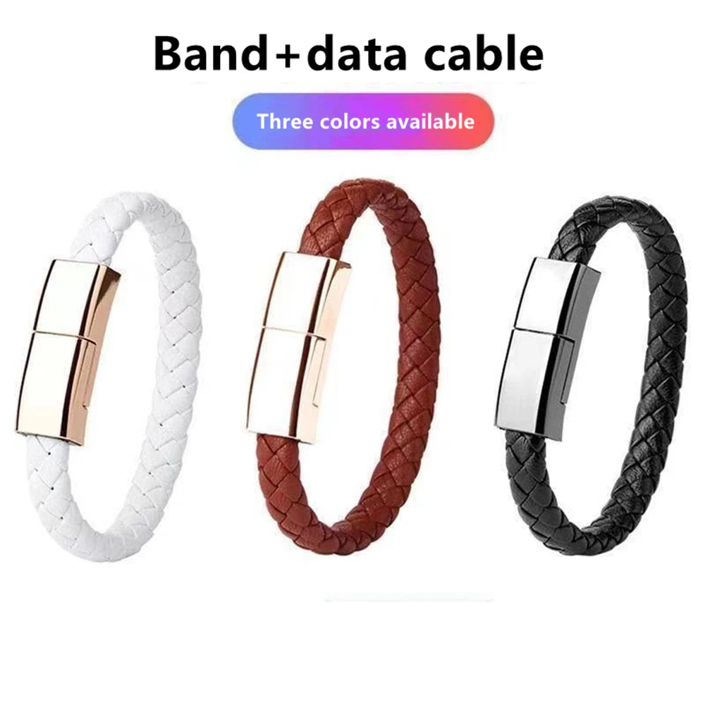 1Pcs Bracelet USB Charging Cable Data Charging Cord for iPhone XR 13 12 11 Max USB C cable for samsung HUAWEI xiaomi Micro cable