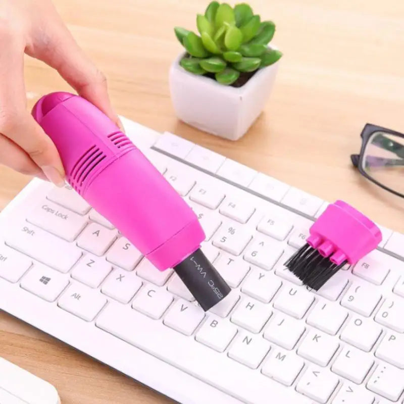 1~5PCS Mini Vacuum Cleaner Keyboard Electric Brush USB Brush Kit Dust Cleaner Collector Three Heads Detachable Cleaning Tool