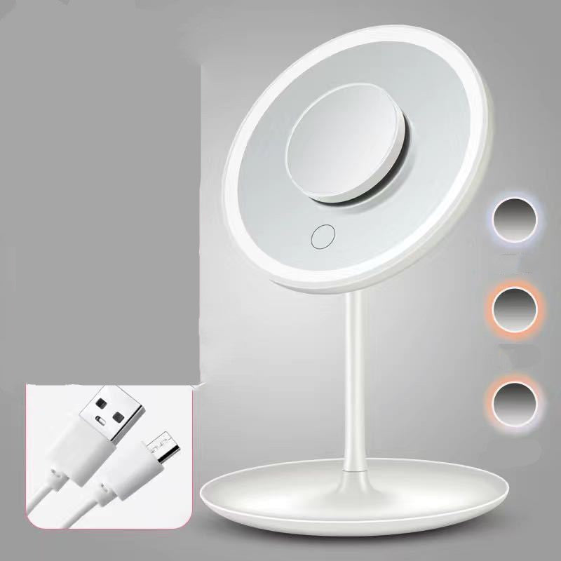 LED makeup mirror with light