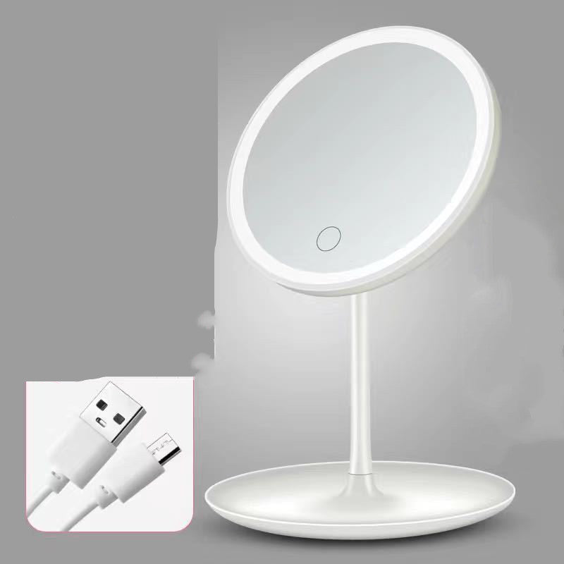 LED makeup mirror with light